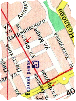 Улица на карте